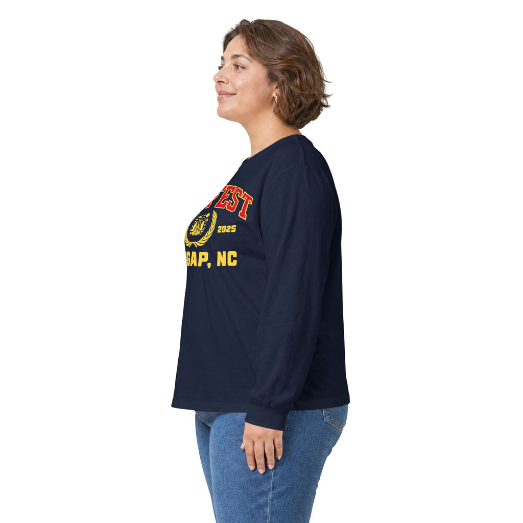 GapFest Front Design Long Sleeve Tee —  Vintage College Crest Shirt