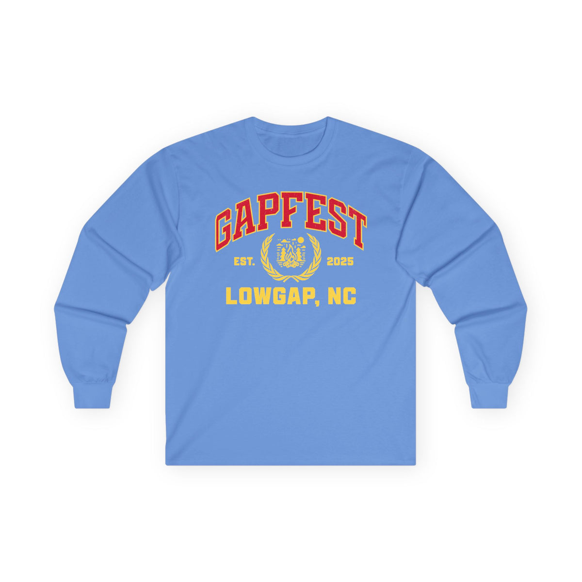 GapFest Front Design Long Sleeve Tee —  Vintage College Crest Shirt