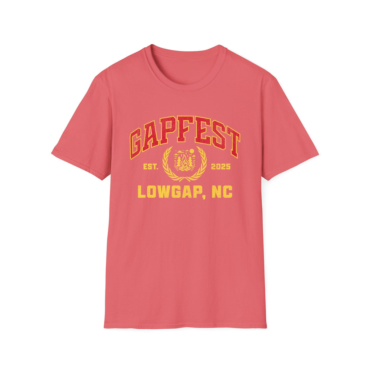 Gapfest Front Design Fitted T-Shirt — Vintage College Crest Tee
