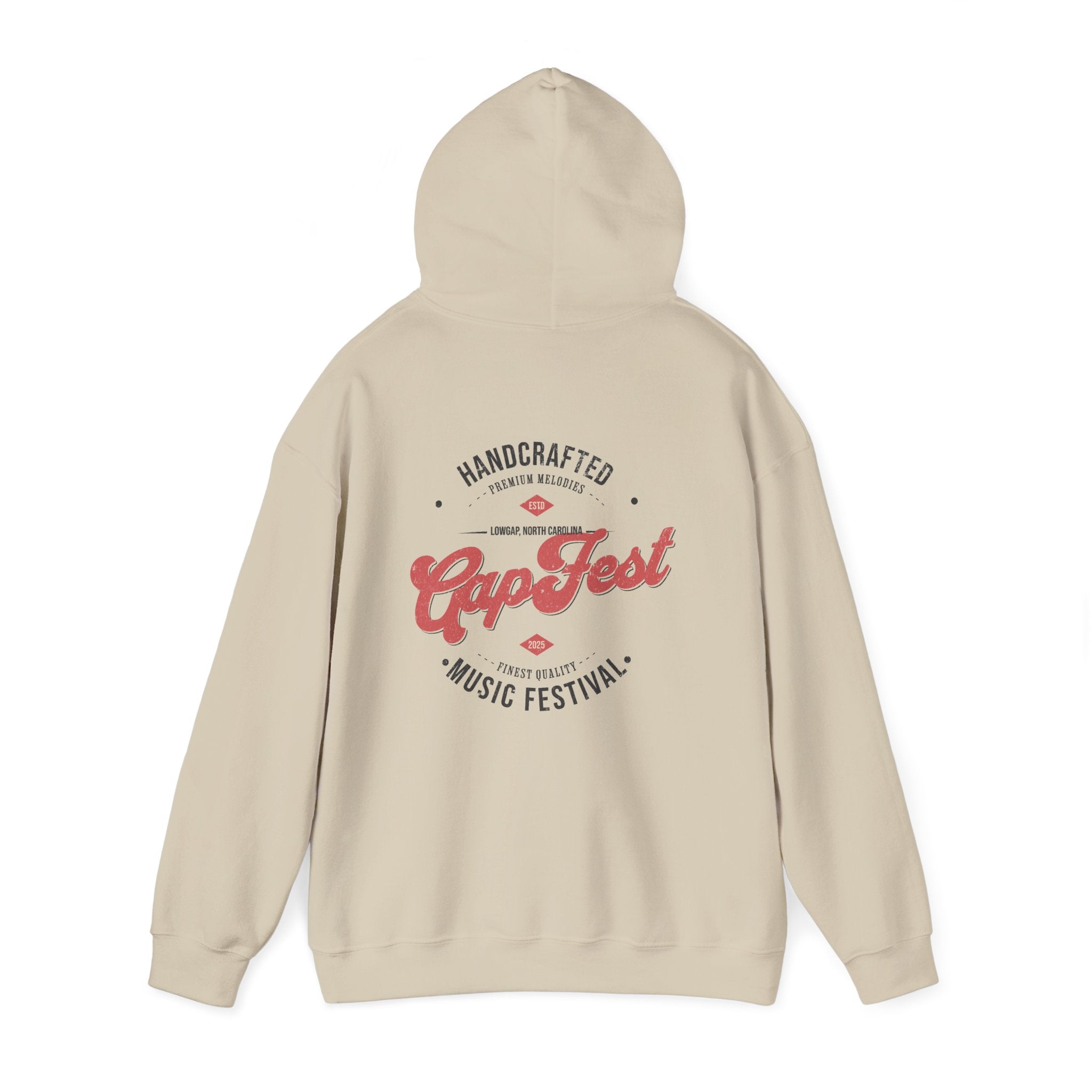 CapFest Music Festival Hoodie — Vintage Handcrafted Logo Pullover