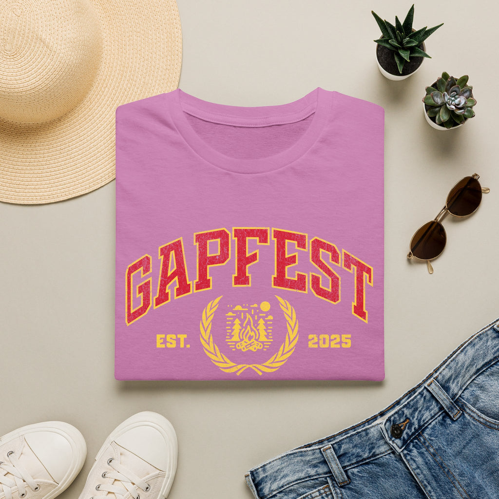 Gapfest Front Design Fitted T-Shirt — Vintage College Crest Tee