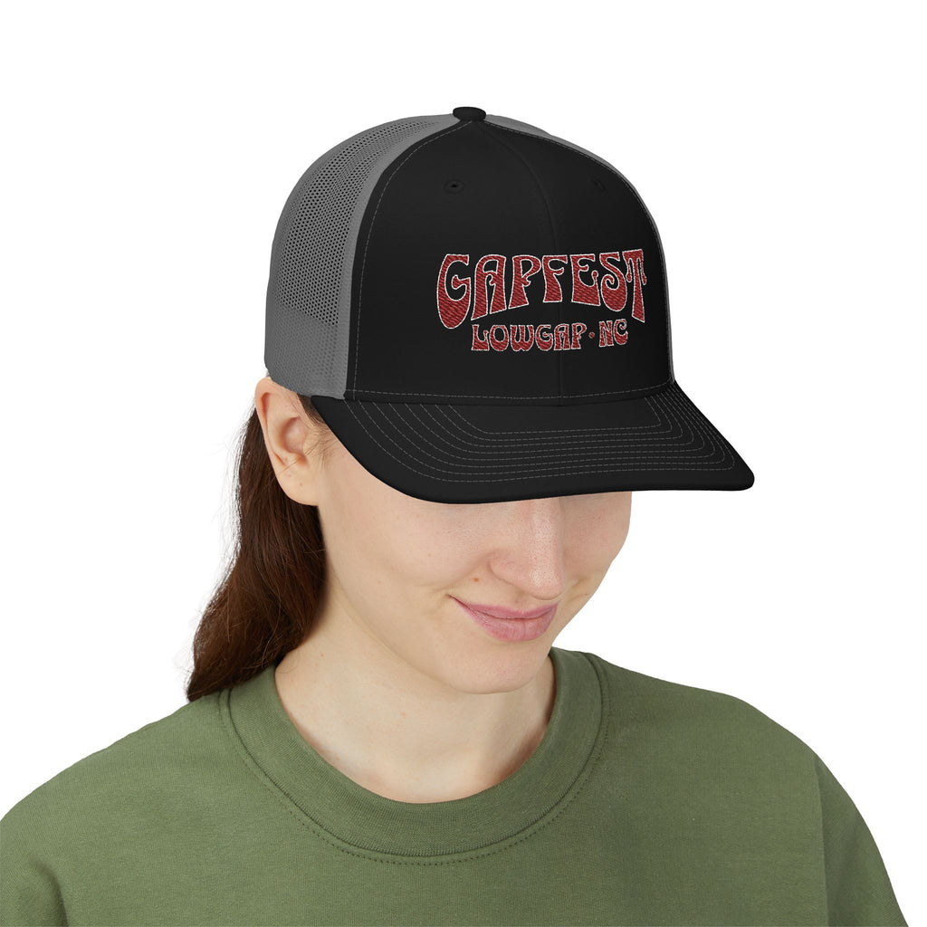 Embroidered GapFest 2025 OG Trucker Cap - Vintage Distressed Snapback Hat