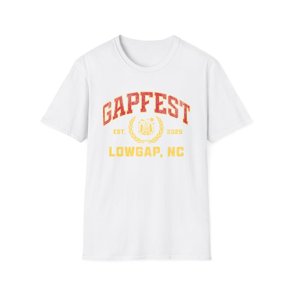 Gapfest Front Design Fitted T-Shirt — Vintage College Crest Tee