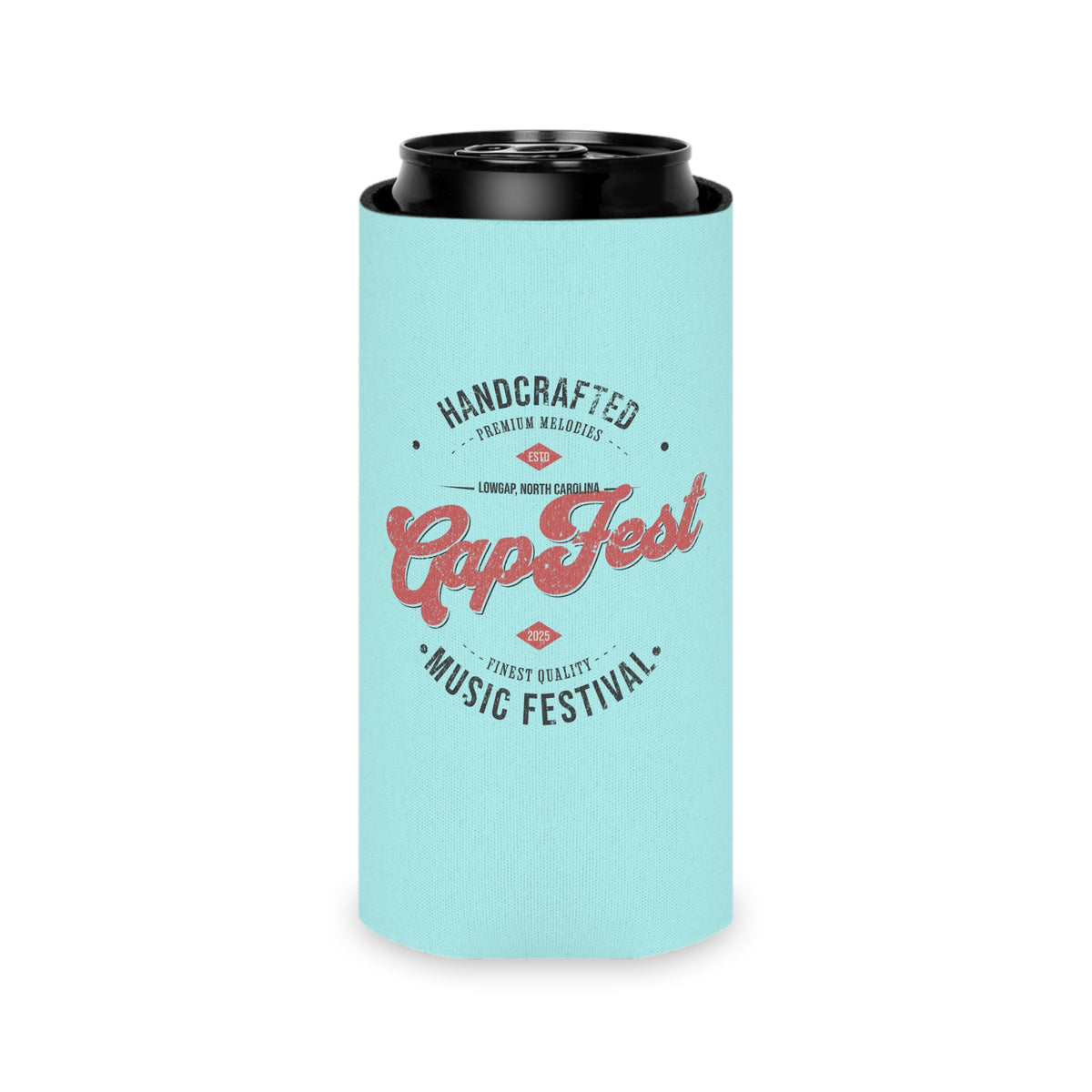 GapFest Can Cooler - GapFest Vintage Logo Design (Aqua)