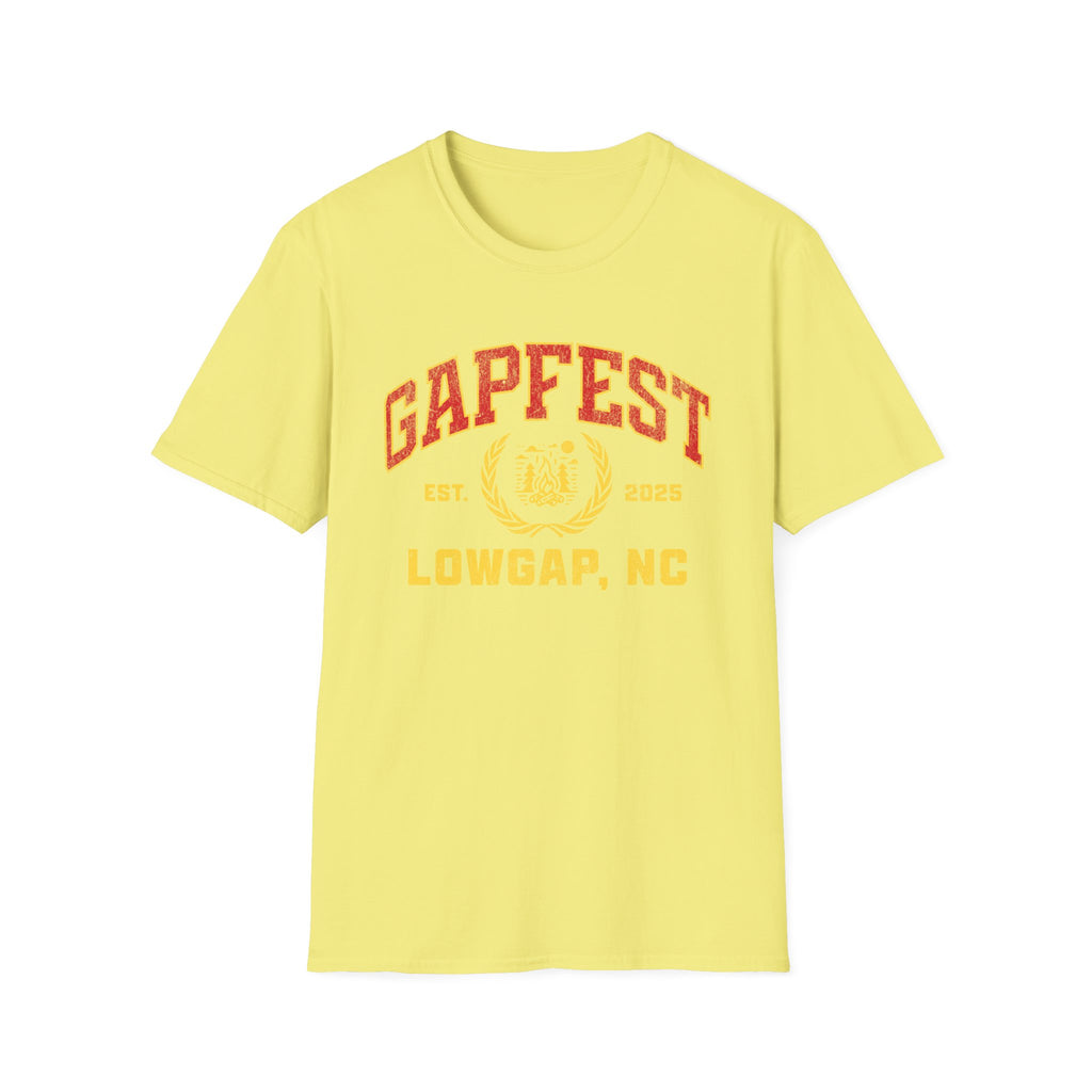 Gapfest Front Design Fitted T-Shirt — Vintage College Crest Tee