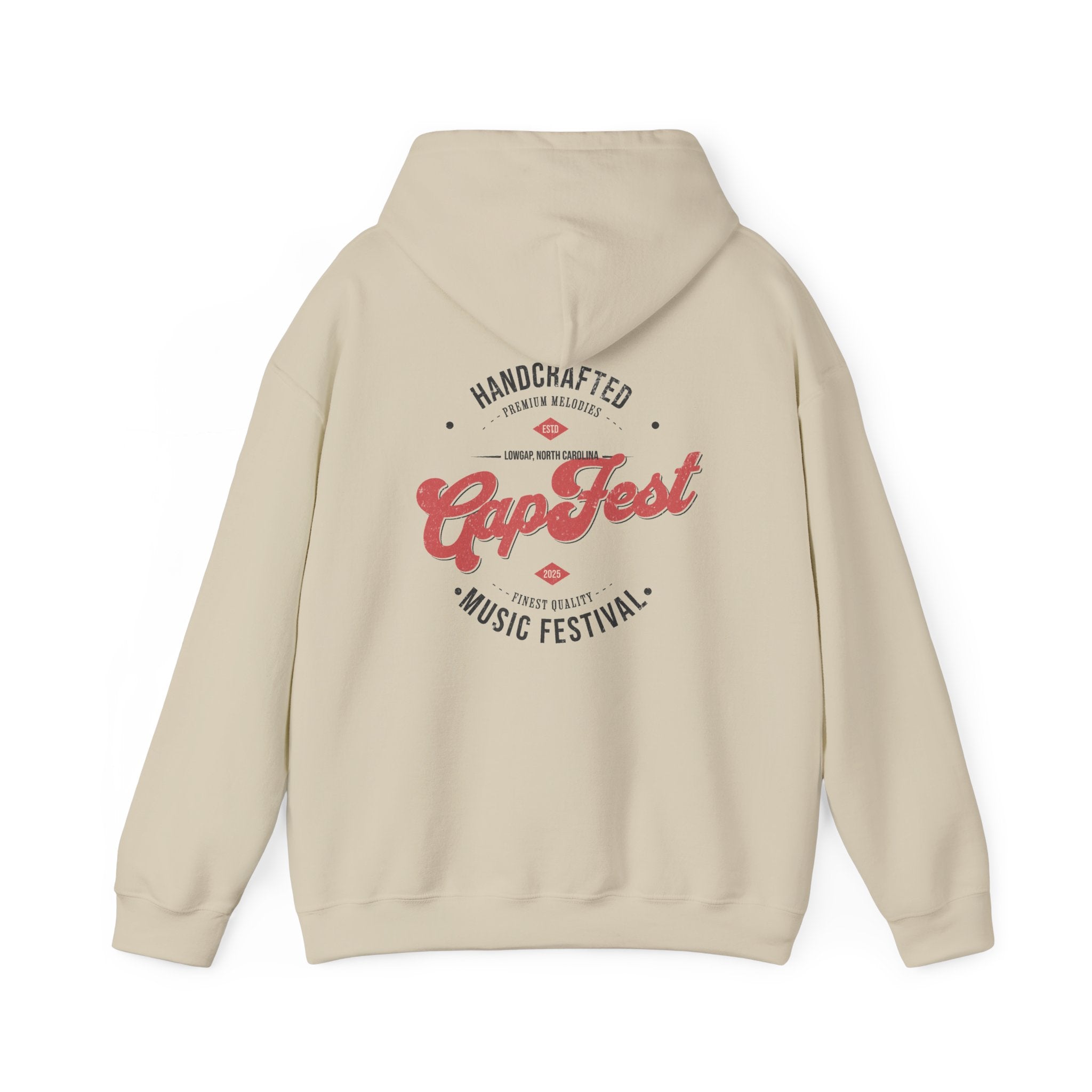 CapFest Music Festival Hoodie — Vintage Handcrafted Logo Pullover
