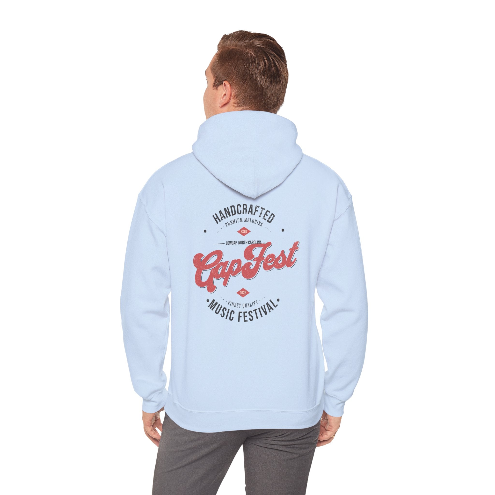 CapFest Music Festival Hoodie — Vintage Handcrafted Logo Pullover