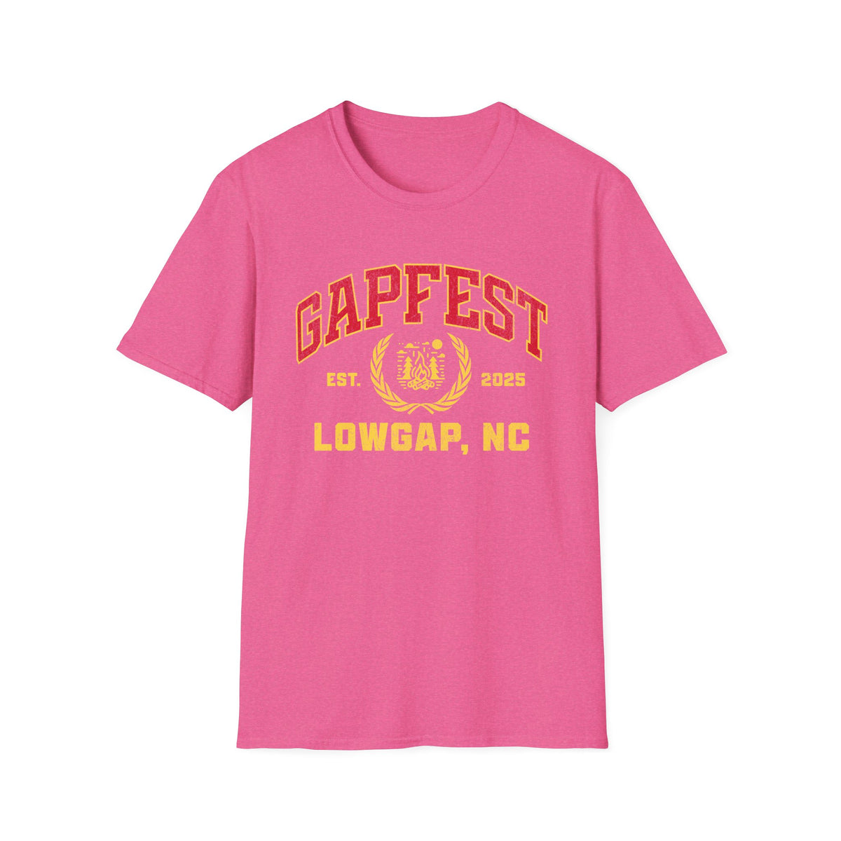 Gapfest Front Design Fitted T-Shirt — Vintage College Crest Tee