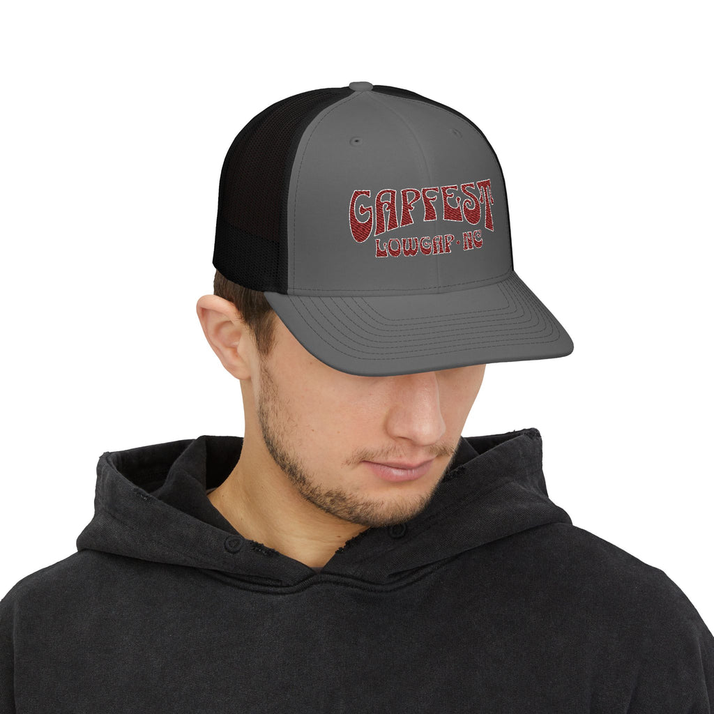 Embroidered GapFest 2025 OG Trucker Cap - Vintage Distressed Snapback Hat