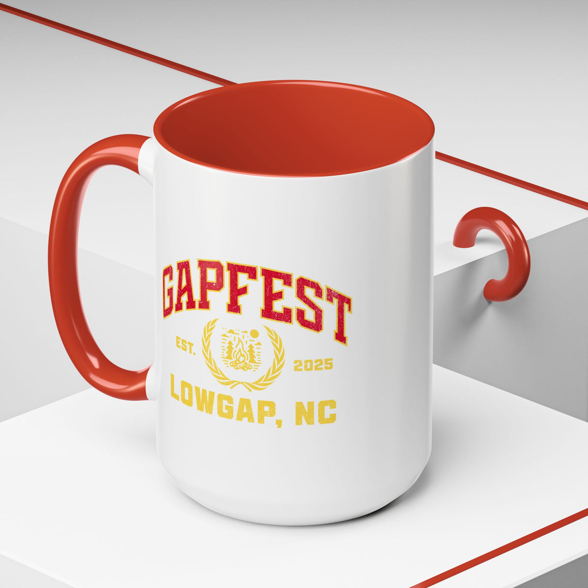 GapFest Lowgap, NC Coffee Mug — Retro Campus Accent Mug (11/15oz)
