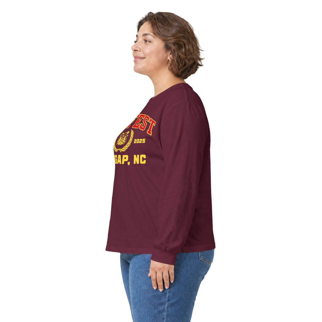 GapFest Front Design Long Sleeve Tee —  Vintage College Crest Shirt