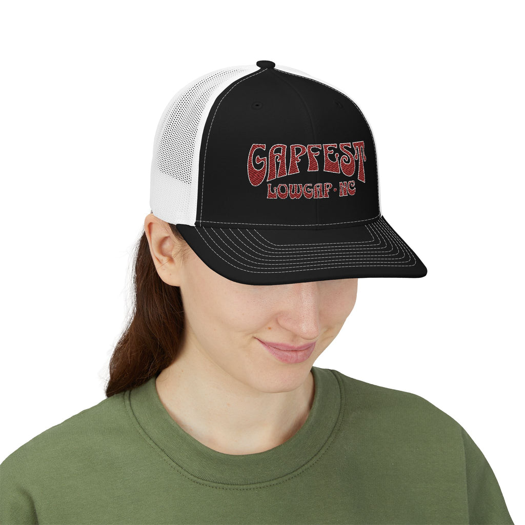 Embroidered GapFest 2025 OG Trucker Cap - Vintage Distressed Snapback Hat