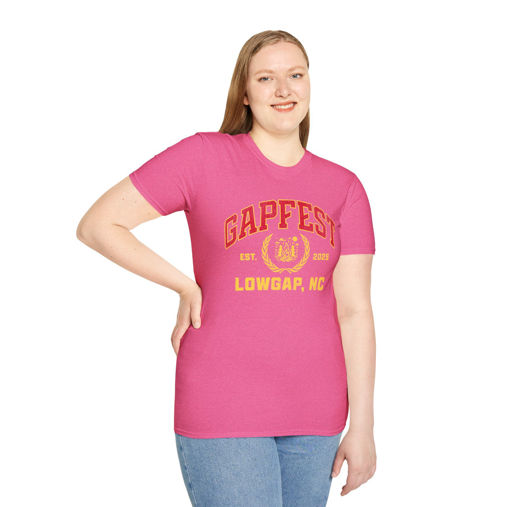 Gapfest Front Design Fitted T-Shirt — Vintage College Crest Tee