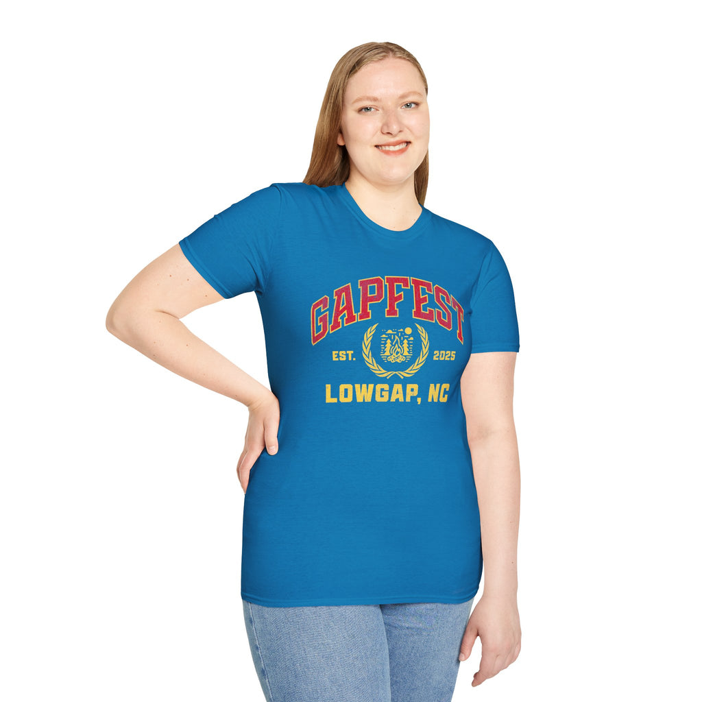 Gapfest Front Design Fitted T-Shirt — Vintage College Crest Tee