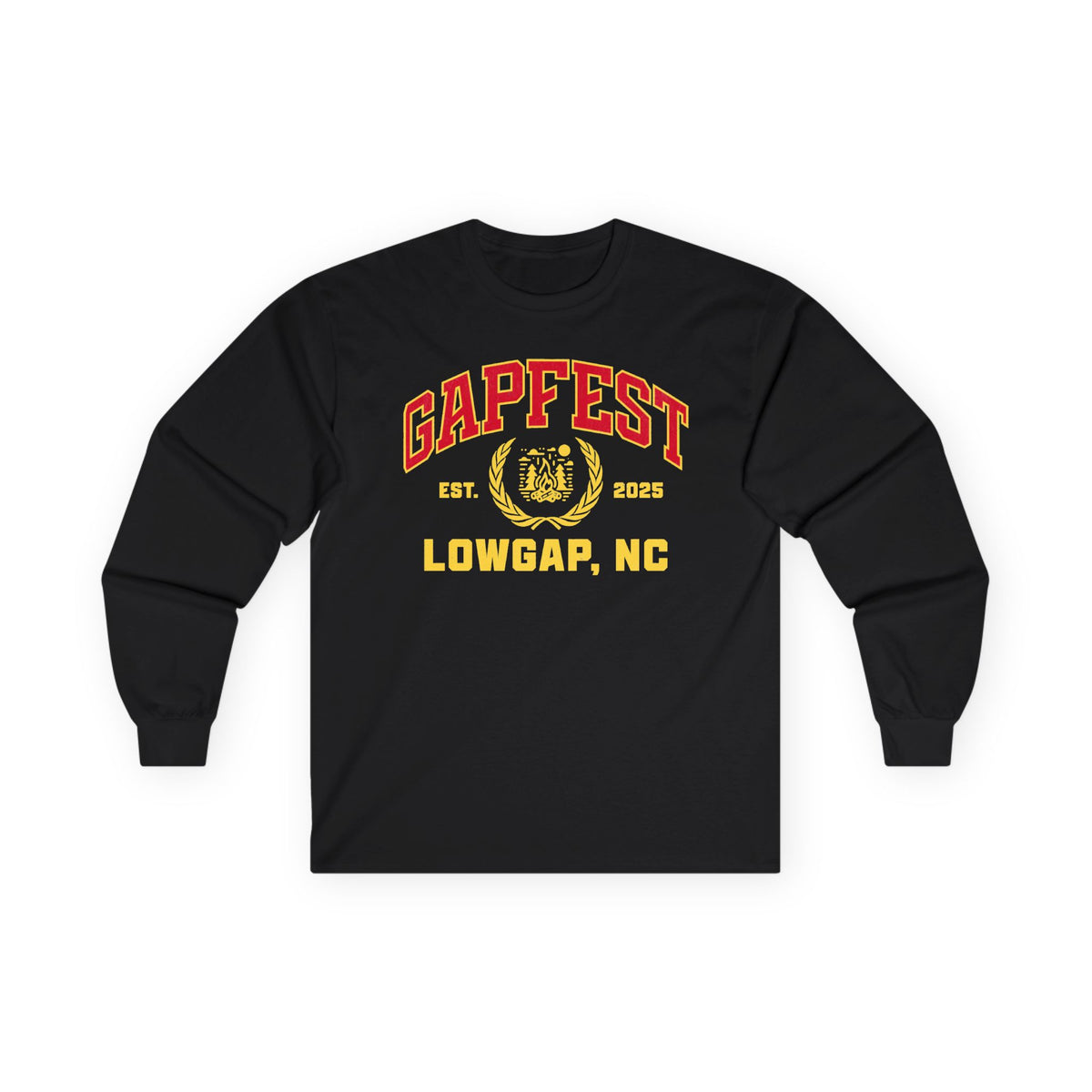 GapFest Front Design Long Sleeve Tee —  Vintage College Crest Shirt