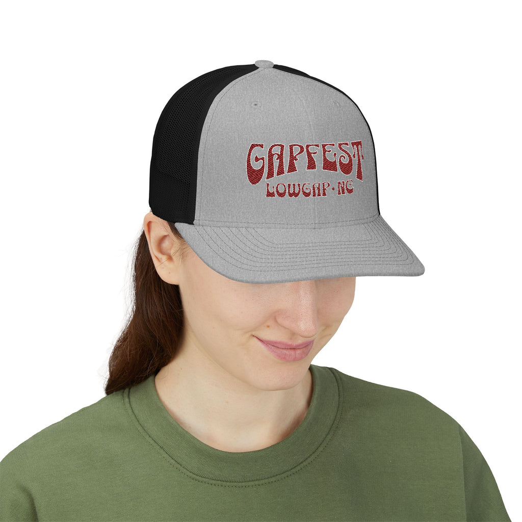 Embroidered GapFest 2025 OG Trucker Cap - Vintage Distressed Snapback Hat