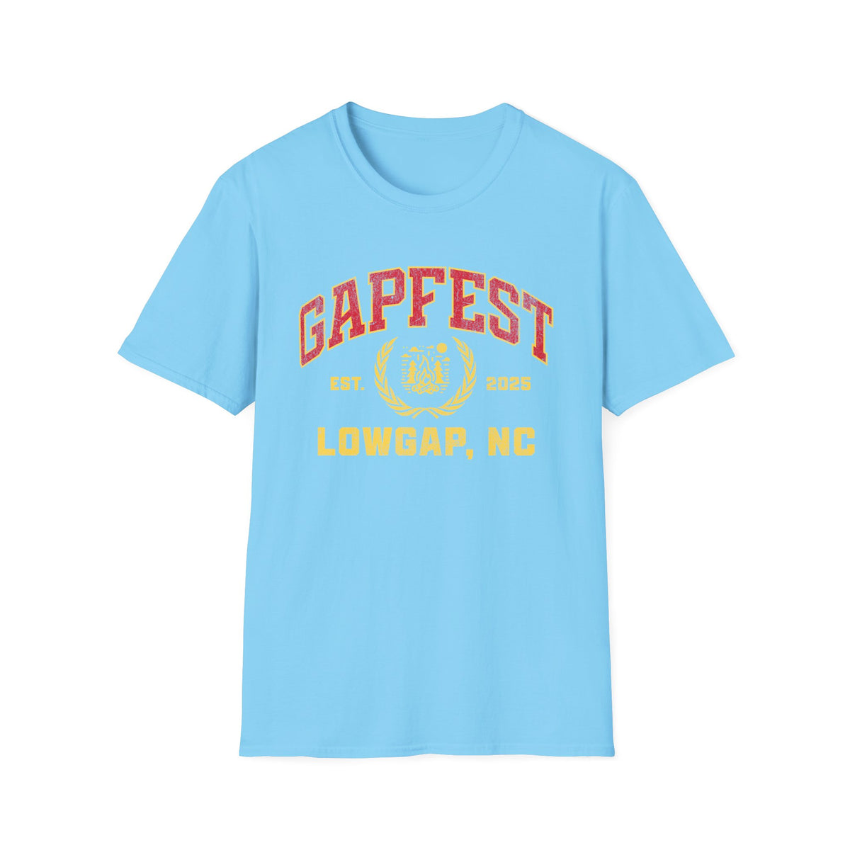 Gapfest Front Design Fitted T-Shirt — Vintage College Crest Tee