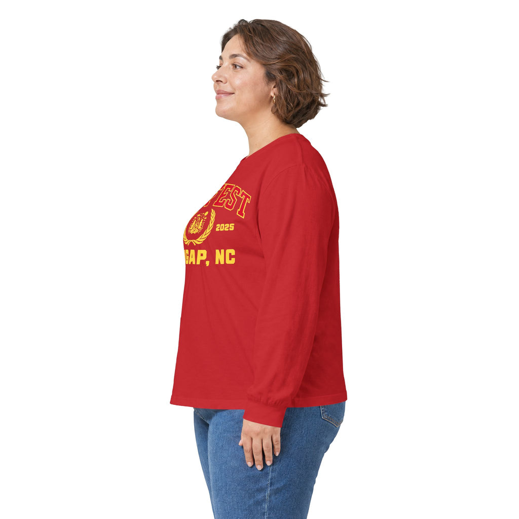 GapFest Front Design Long Sleeve Tee —  Vintage College Crest Shirt