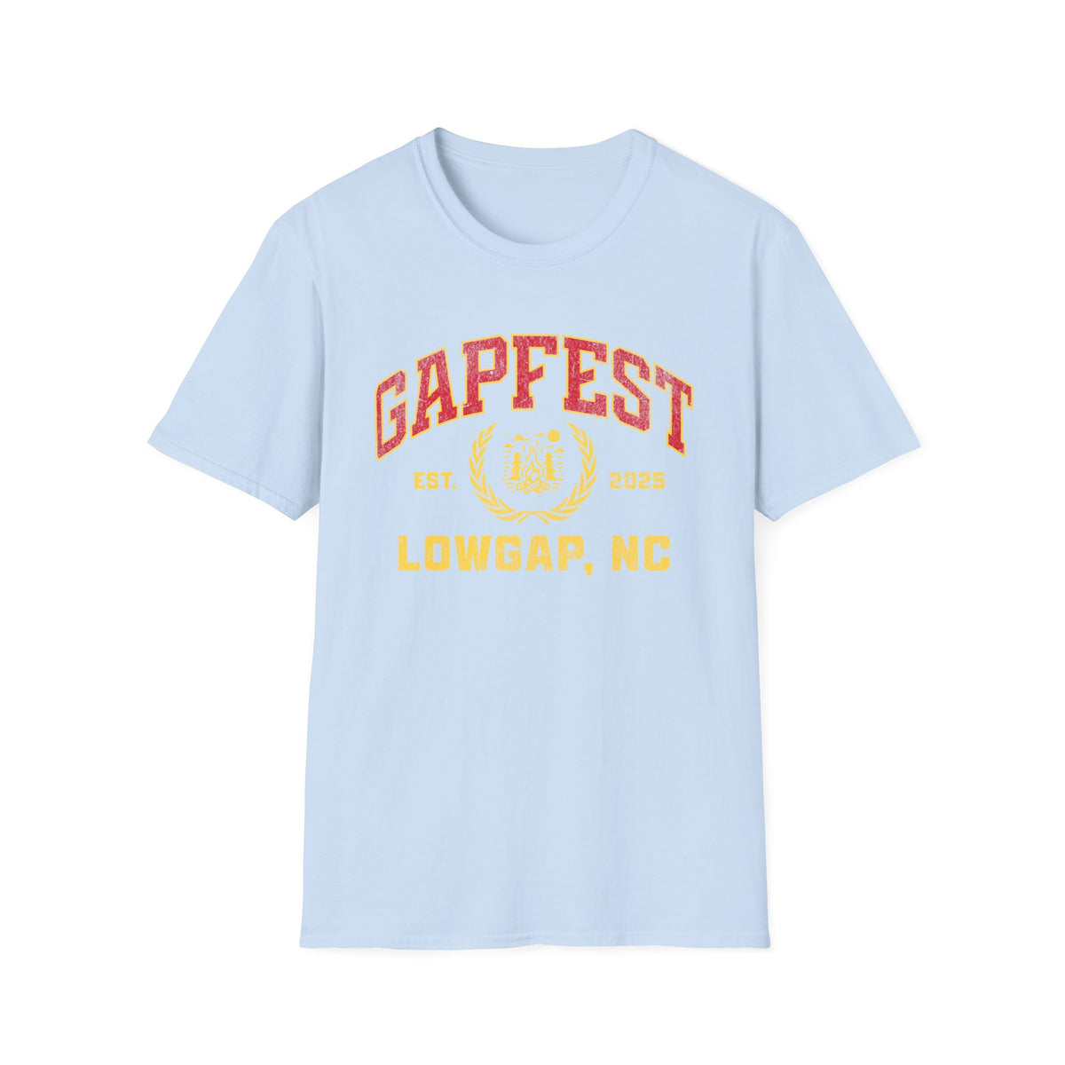 Gapfest Front Design Fitted T-Shirt — Vintage College Crest Tee