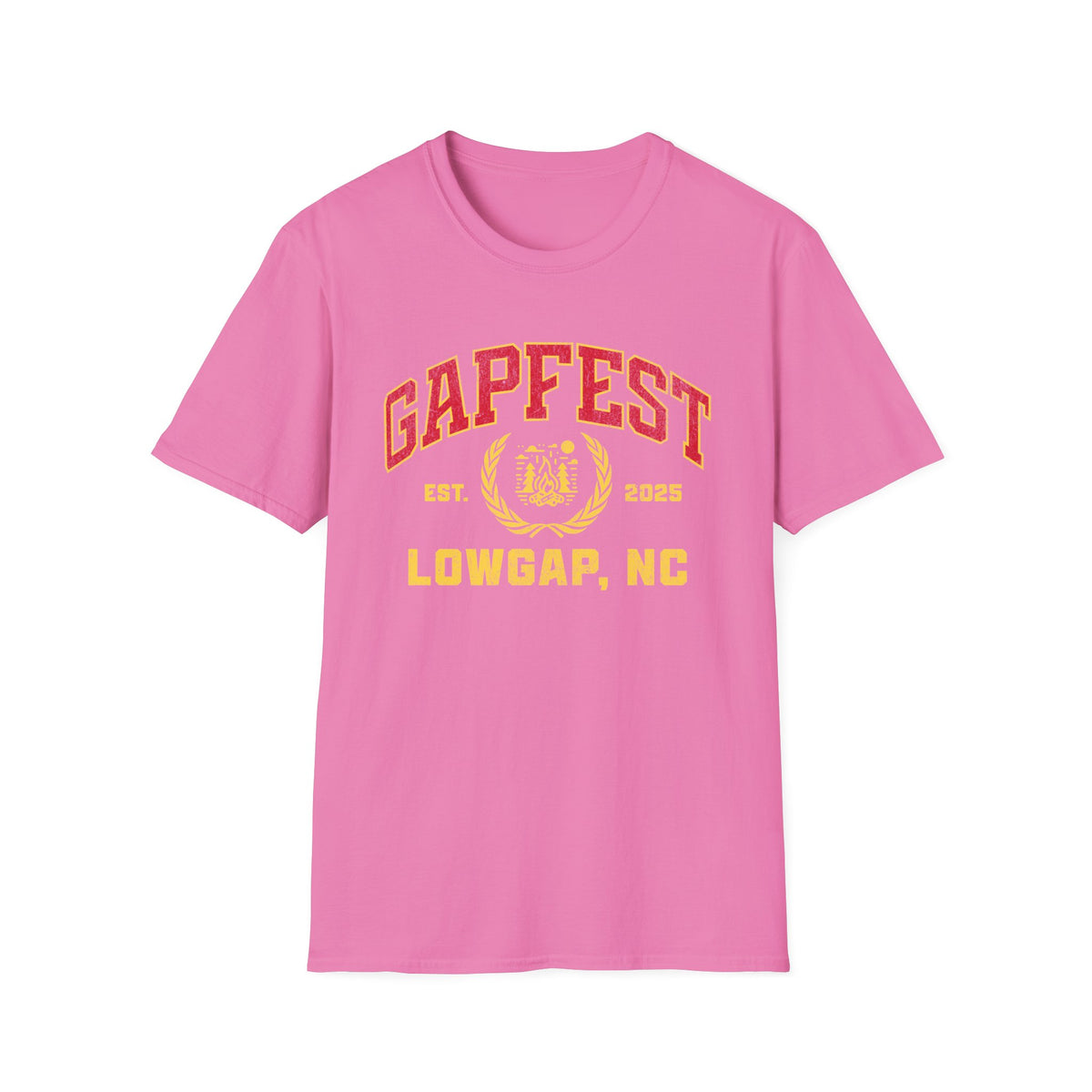 Gapfest Front Design Fitted T-Shirt — Vintage College Crest Tee