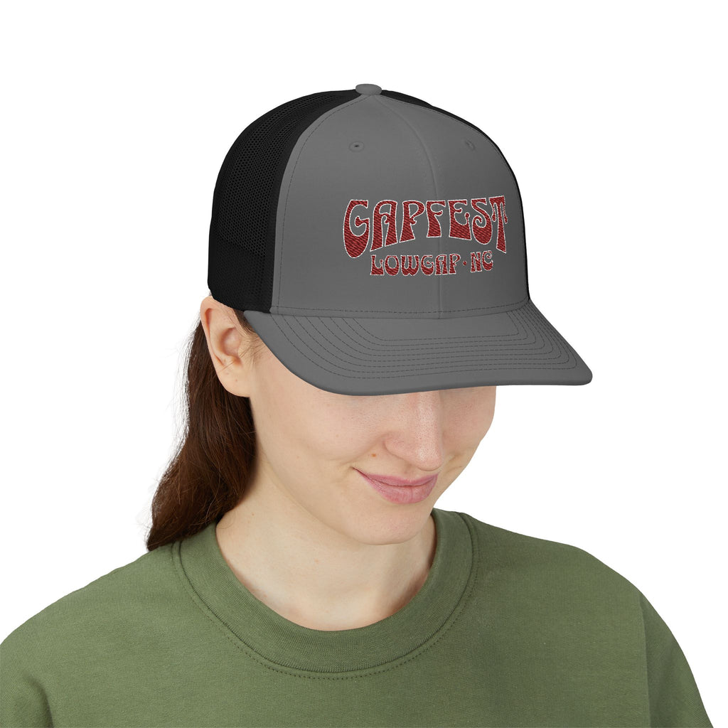 Embroidered GapFest 2025 OG Trucker Cap - Vintage Distressed Snapback Hat