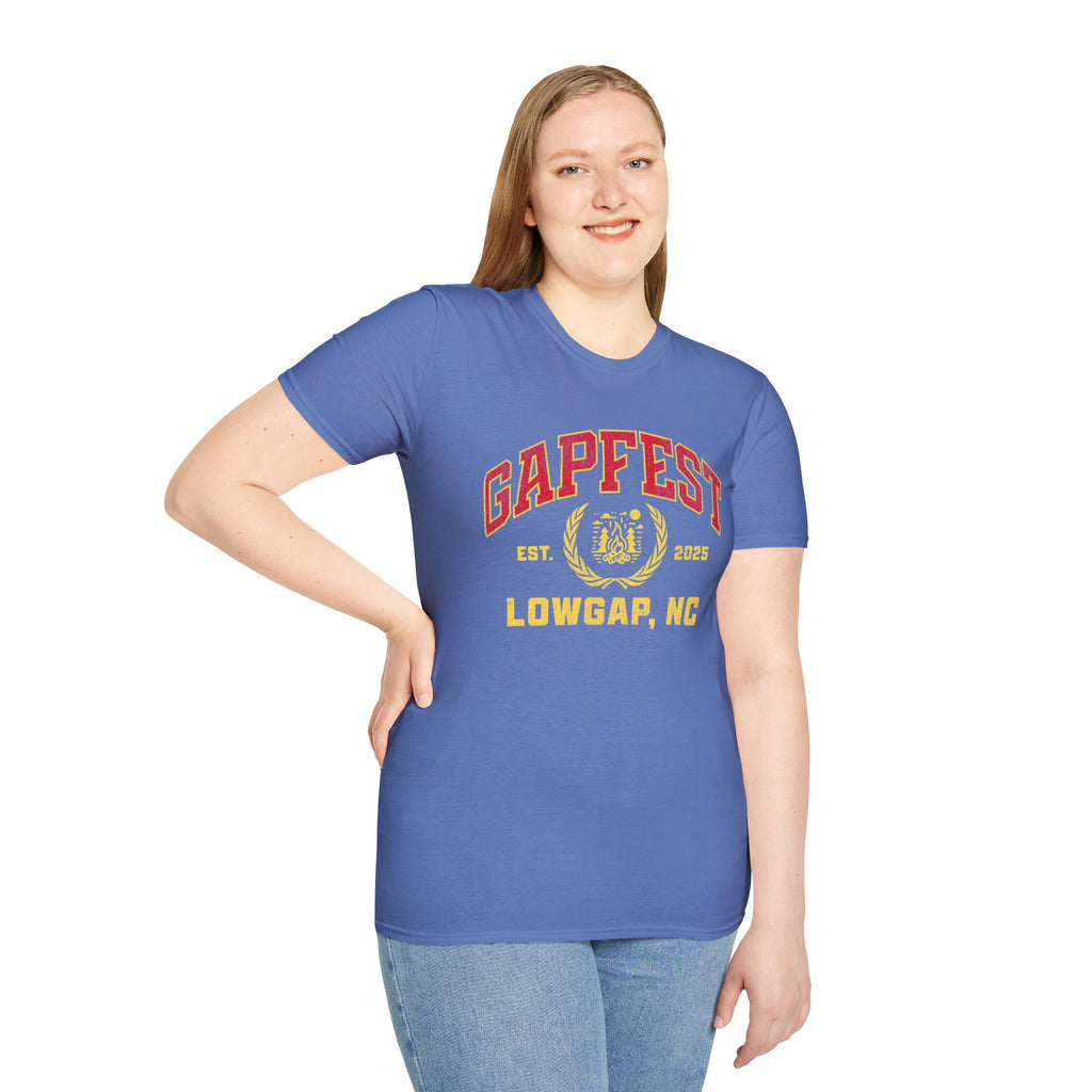 Gapfest Front Design Fitted T-Shirt — Vintage College Crest Tee