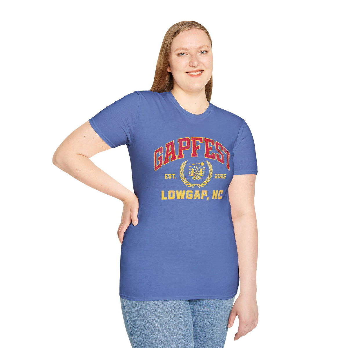 Gapfest Front Design Fitted T-Shirt — Vintage College Crest Tee
