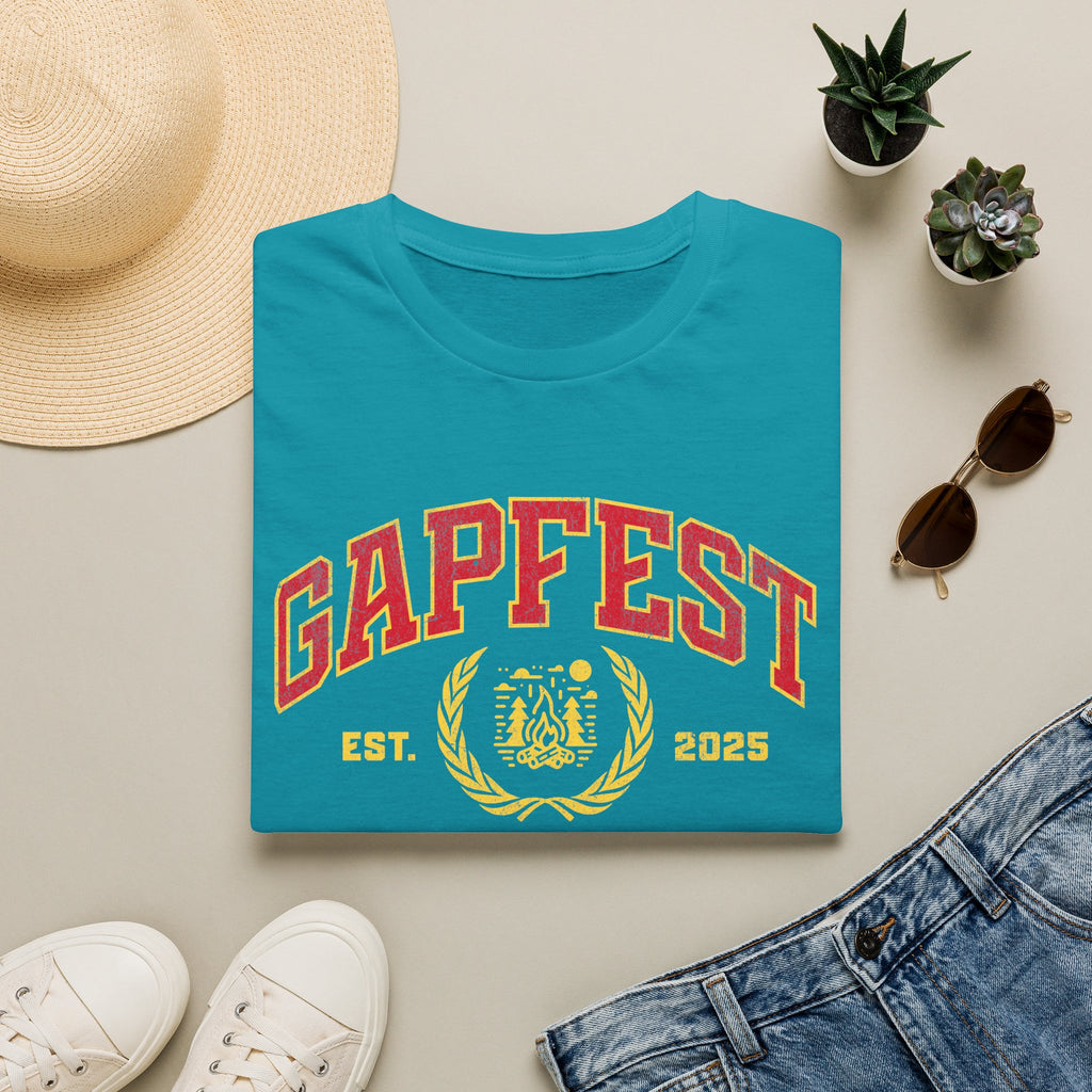 Gapfest Front Design Fitted T-Shirt — Vintage College Crest Tee