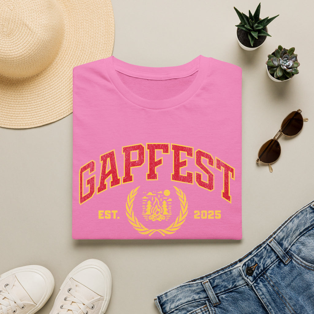 Gapfest Front Design Fitted T-Shirt — Vintage College Crest Tee