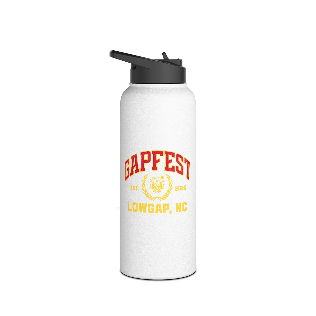 GapFest Stainless Steel Water Bottle — Retro Sports Logo Insulated Bottle