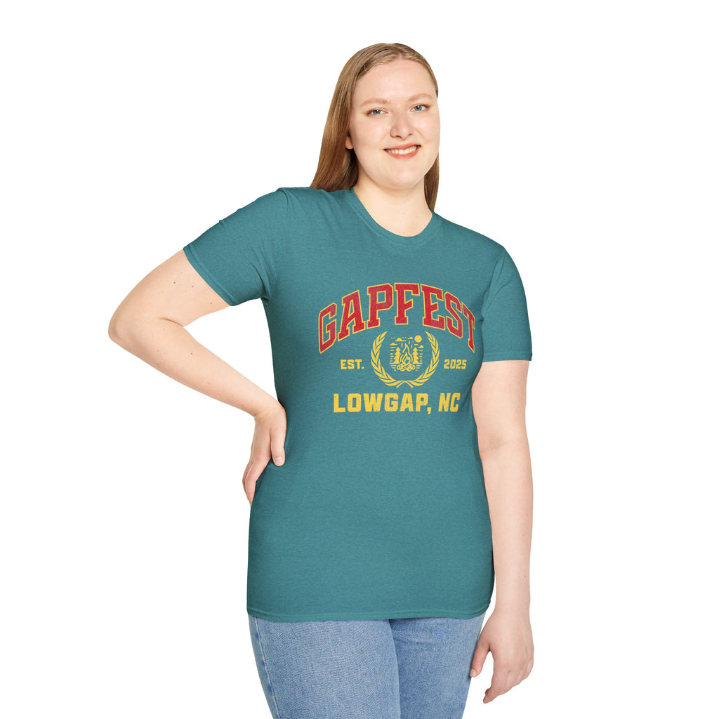 Gapfest Front Design Fitted T-Shirt — Vintage College Crest Tee