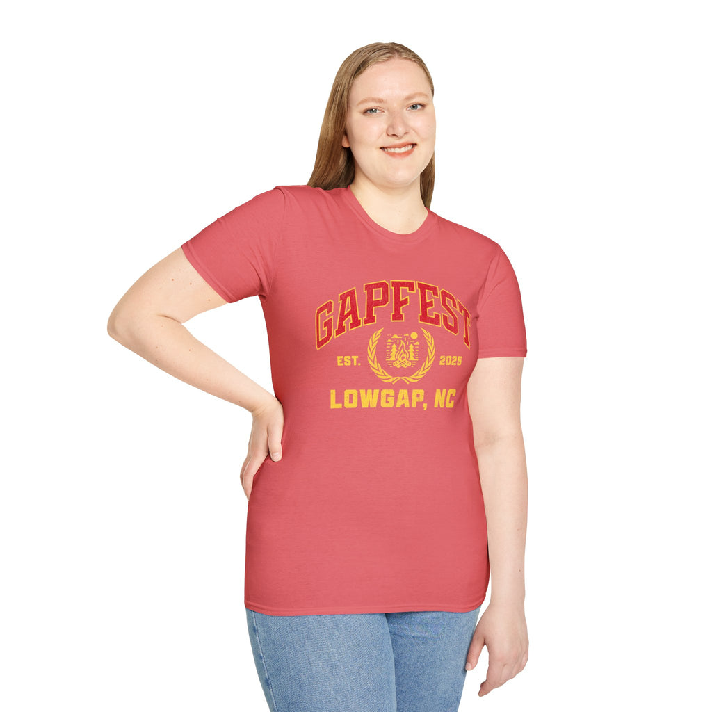 Gapfest Front Design Fitted T-Shirt — Vintage College Crest Tee