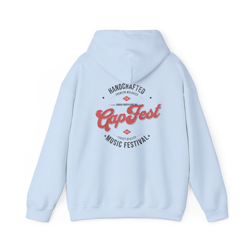CapFest Music Festival Hoodie — Vintage Handcrafted Logo Pullover
