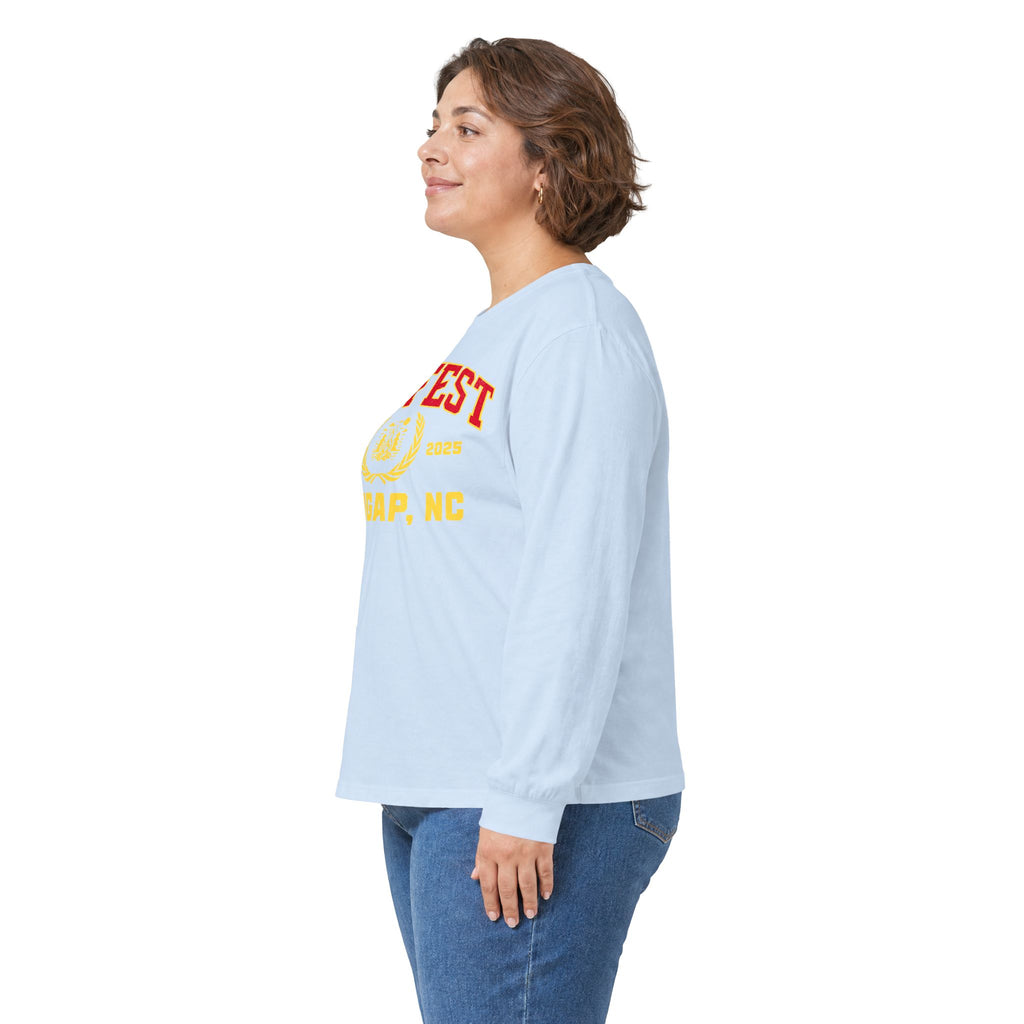 GapFest Front Design Long Sleeve Tee —  Vintage College Crest Shirt