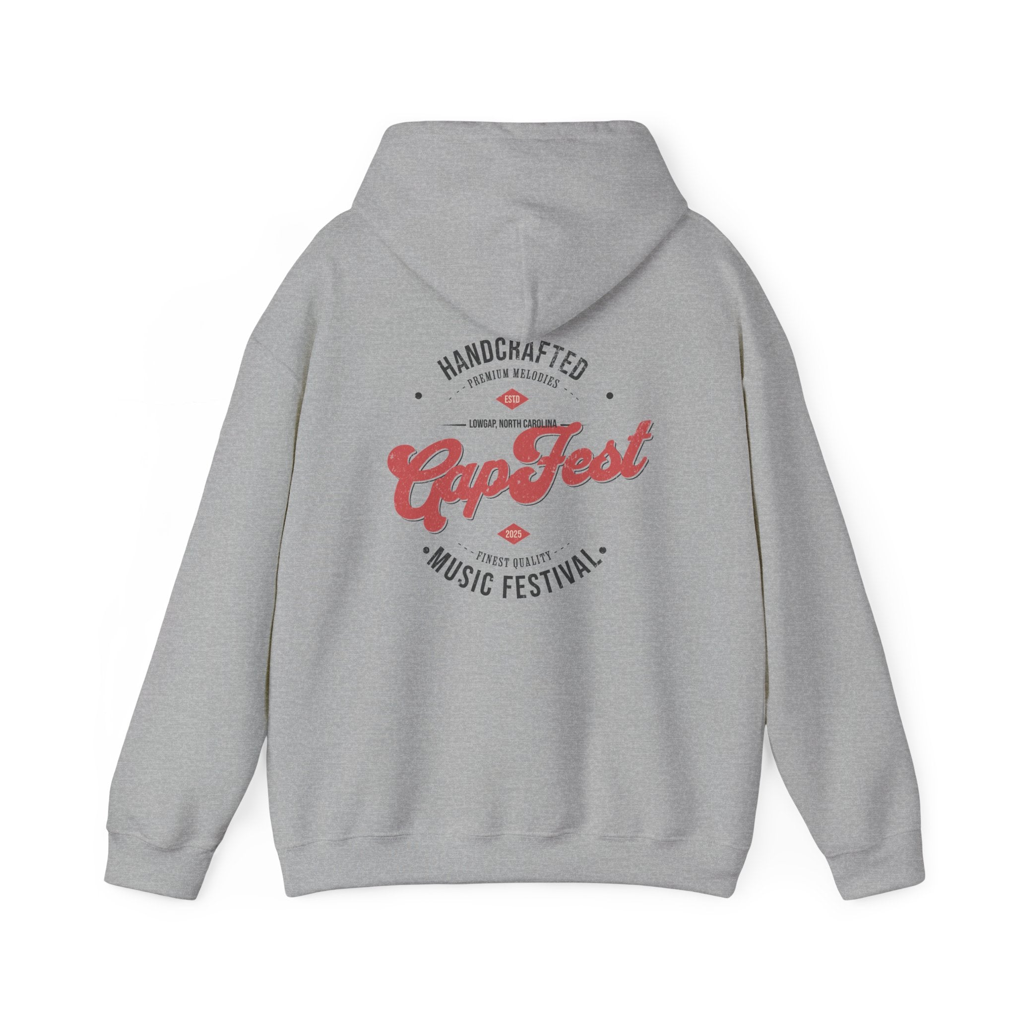 CapFest Music Festival Hoodie — Vintage Handcrafted Logo Pullover