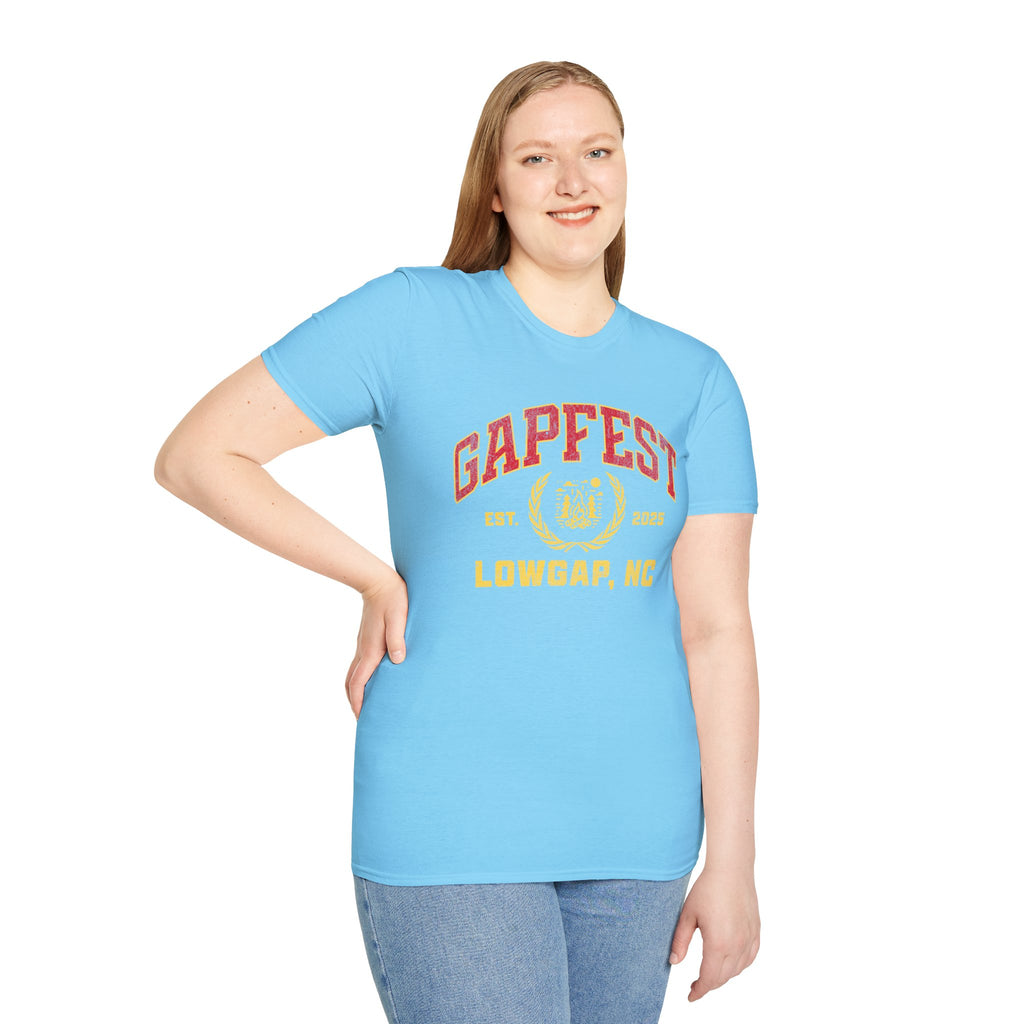 Gapfest Front Design Fitted T-Shirt — Vintage College Crest Tee