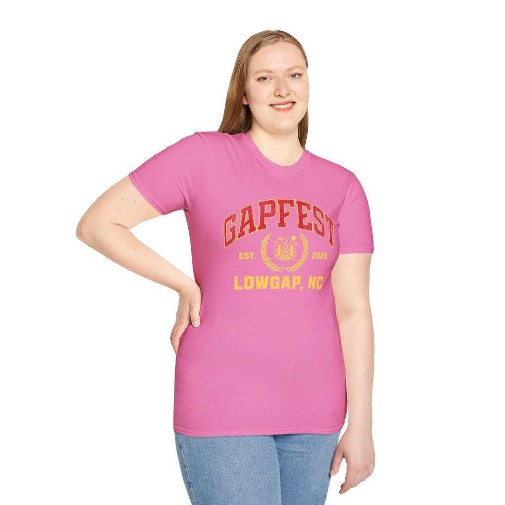 Gapfest Front Design Fitted T-Shirt — Vintage College Crest Tee
