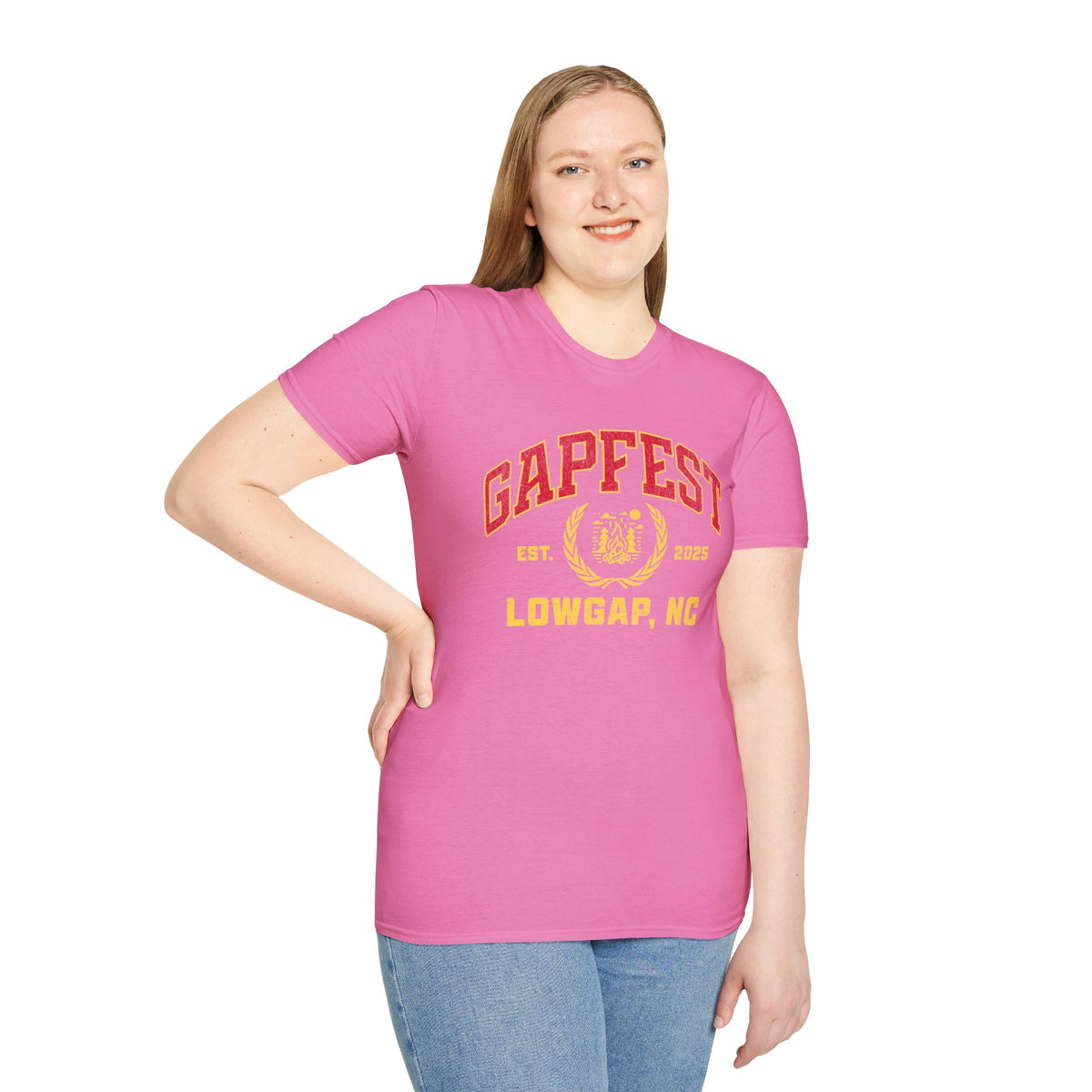 Gapfest Front Design Fitted T-Shirt — Vintage College Crest Tee