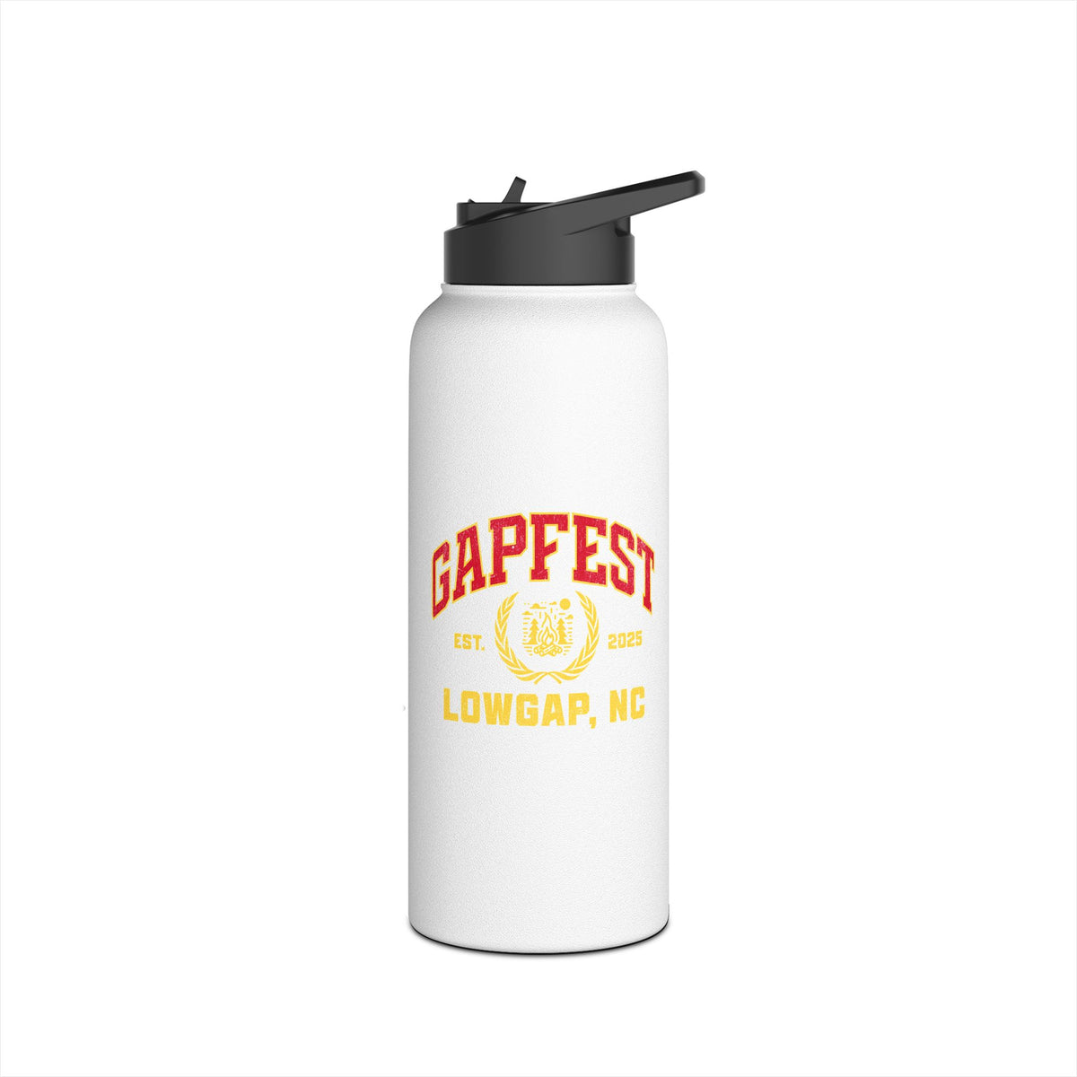 GapFest Stainless Steel Water Bottle — Retro Sports Logo Insulated Bottle