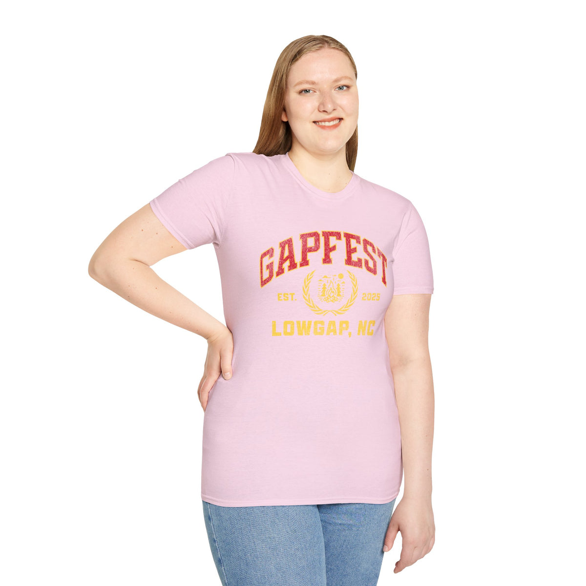 Gapfest Front Design Fitted T-Shirt — Vintage College Crest Tee