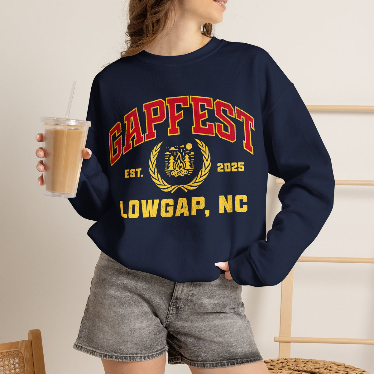 Gapfest Lowgap NC Crewneck Sweatshirt – Vintage College-Style Pullover