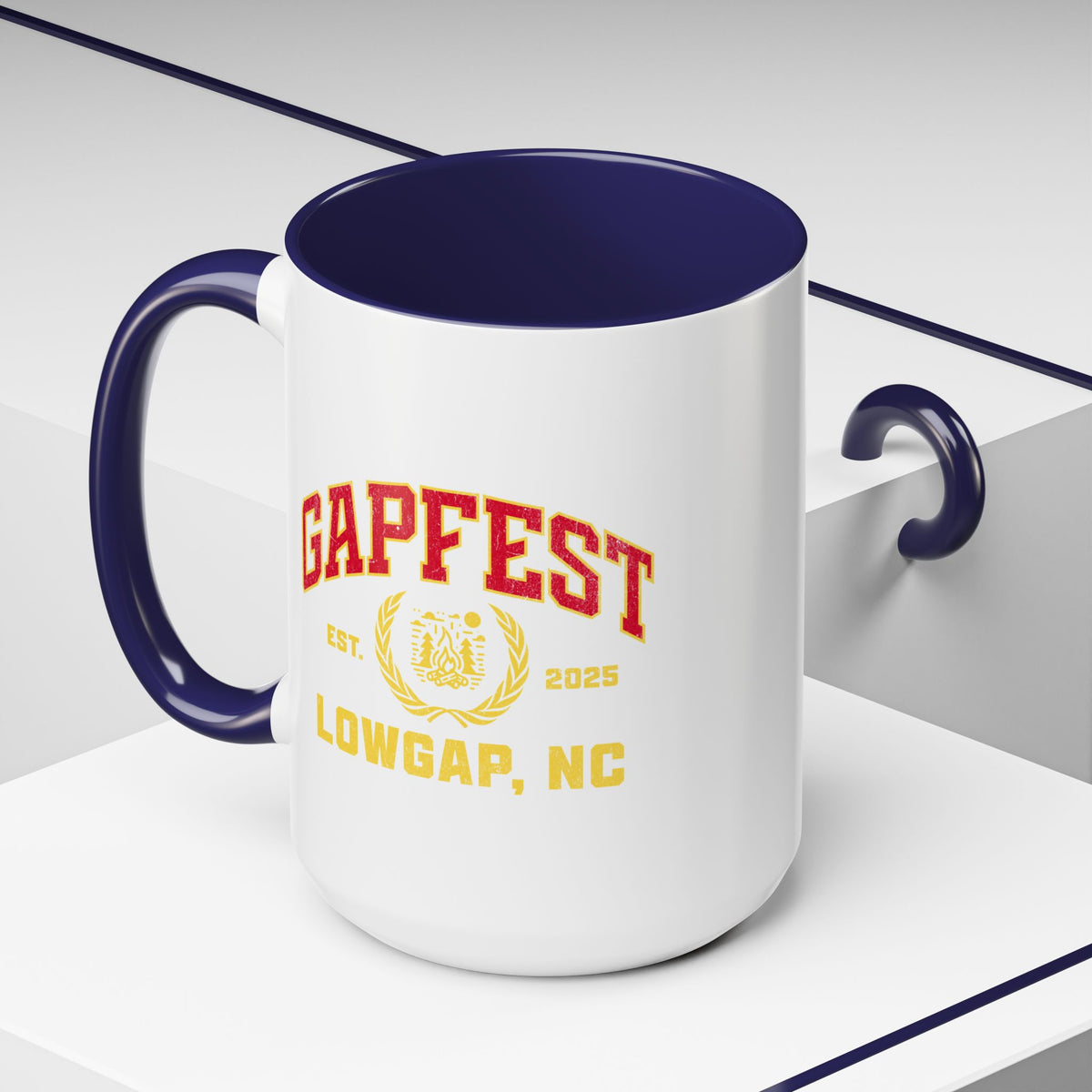 GapFest Lowgap, NC Coffee Mug — Retro Campus Accent Mug (11/15oz)