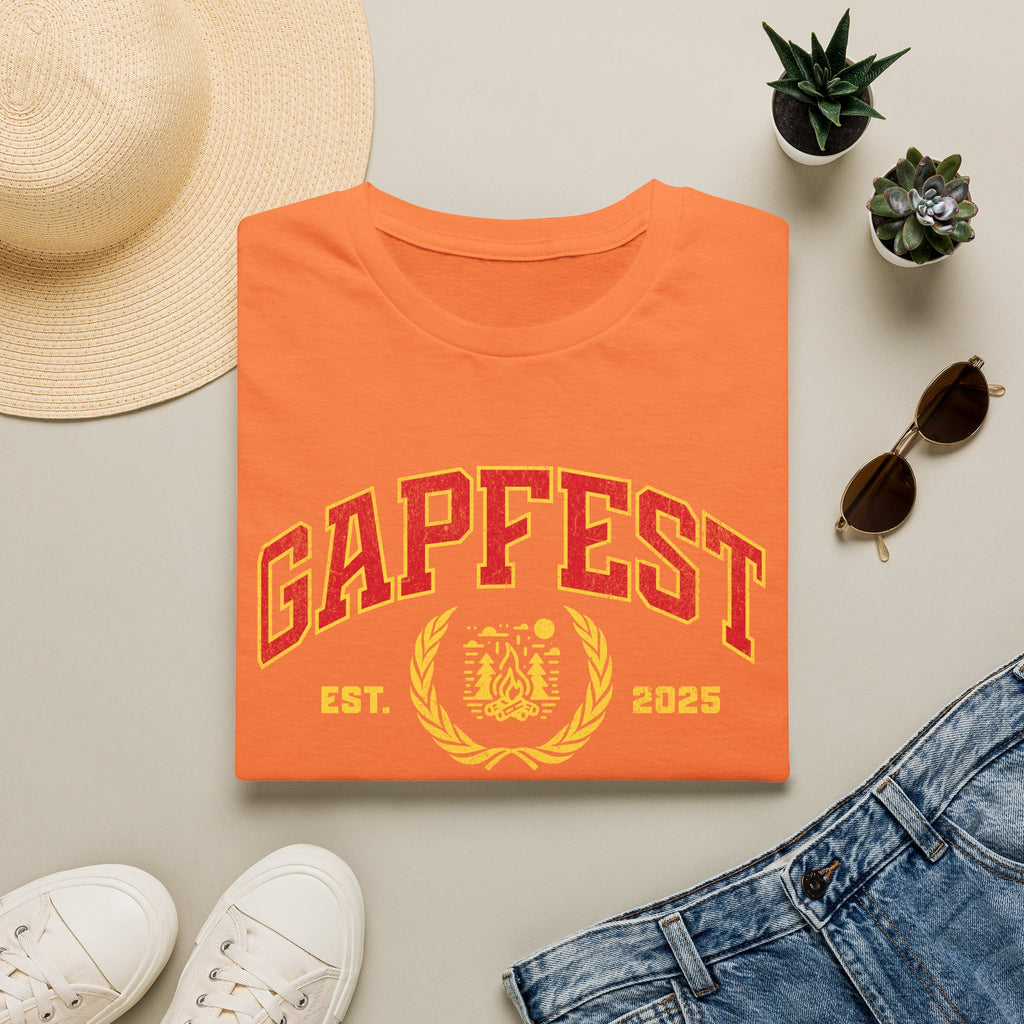 Gapfest Front Design Fitted T-Shirt — Vintage College Crest Tee