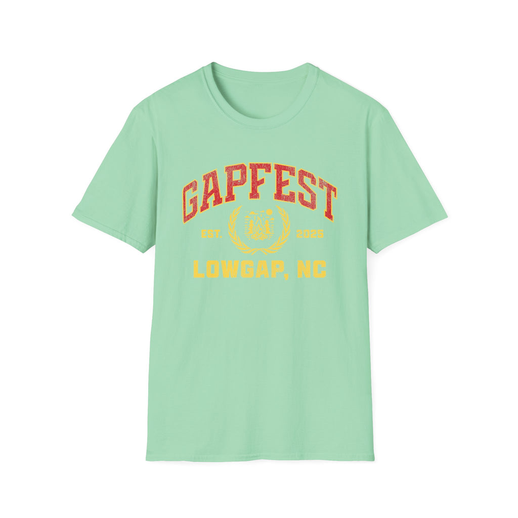 Gapfest Front Design Fitted T-Shirt — Vintage College Crest Tee