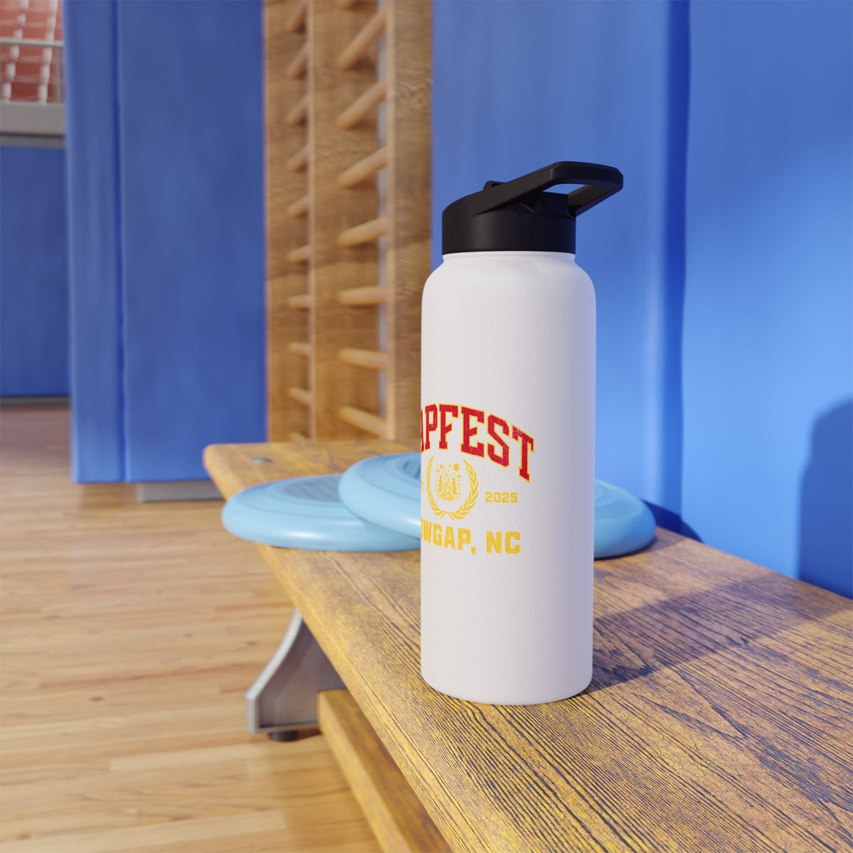 GapFest Stainless Steel Water Bottle — Retro Sports Logo Insulated Bottle