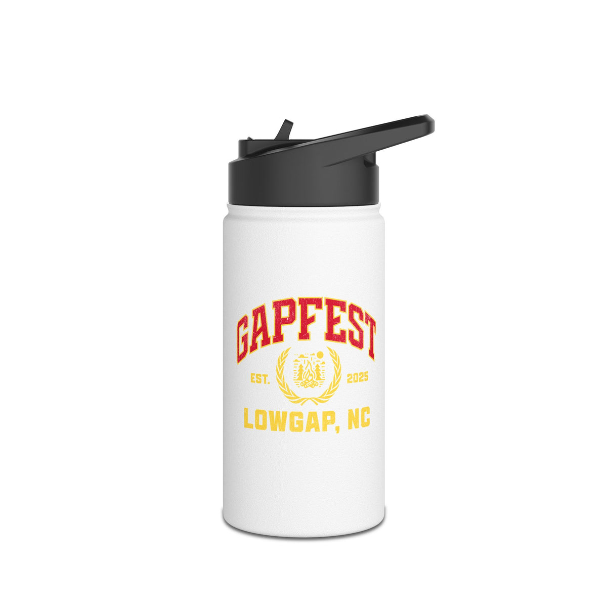 GapFest Stainless Steel Water Bottle — Retro Sports Logo Insulated Bottle