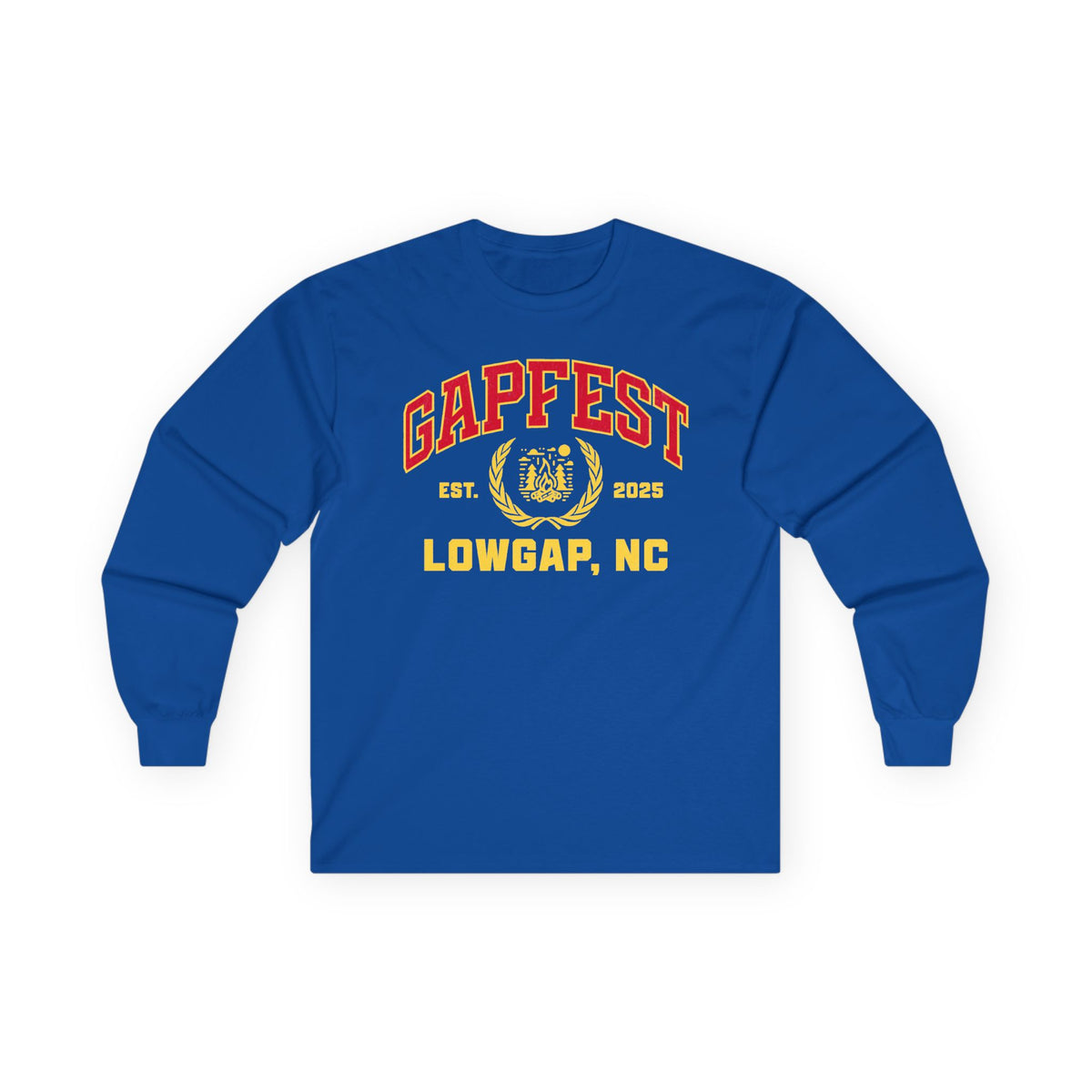 GapFest Front Design Long Sleeve Tee —  Vintage College Crest Shirt