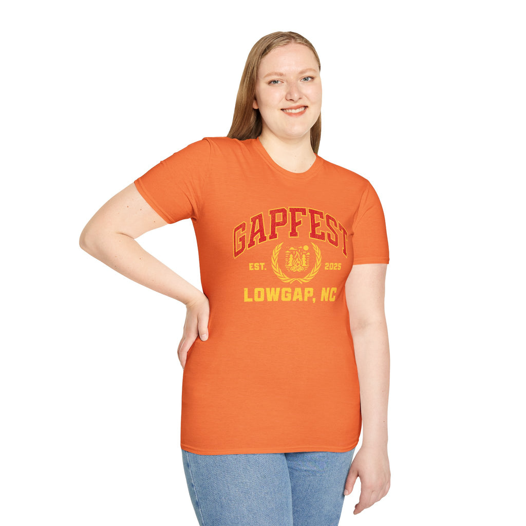 Gapfest Front Design Fitted T-Shirt — Vintage College Crest Tee