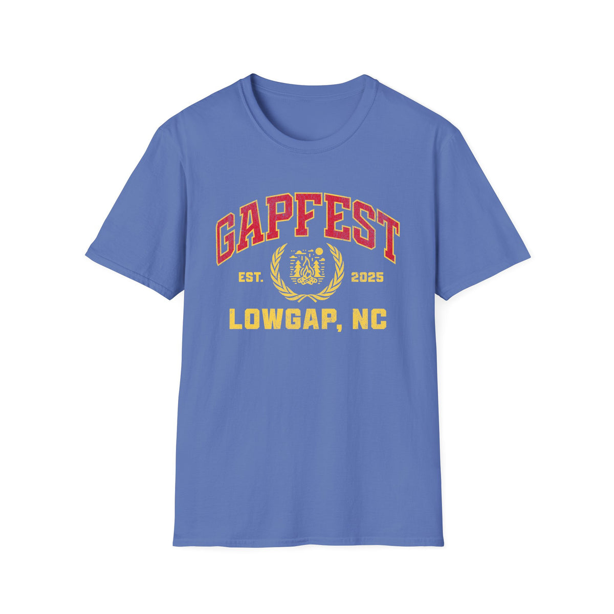 Gapfest Front Design Fitted T-Shirt — Vintage College Crest Tee