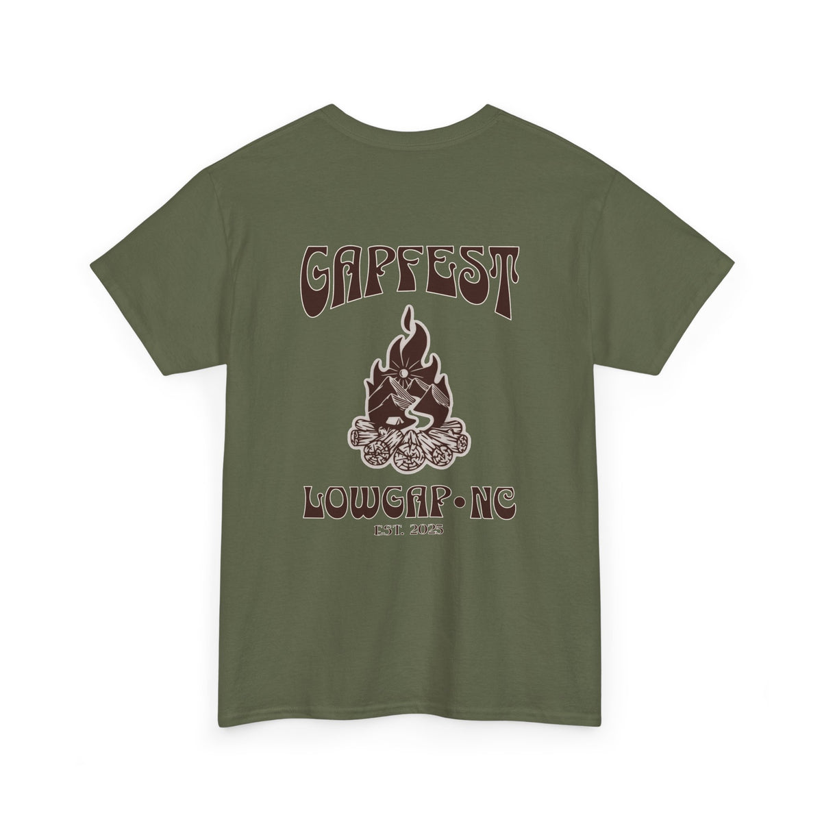 Gapfest 2025 OG Campfire Tee — Lowgap, NC T-Shirt (Est. 2025)